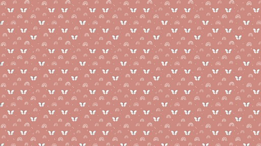 Papier peint papillons et arcs-en-ciel Papillons blancs sur un fond rose pastel avec des arcs-en-ciel