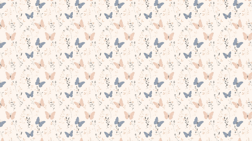 Papier peint papillons Motifs délicats de papillons et fleurs pastel