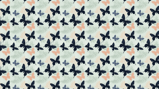 Papier peint papillons Un motif coloré de papillons sur fond pastel