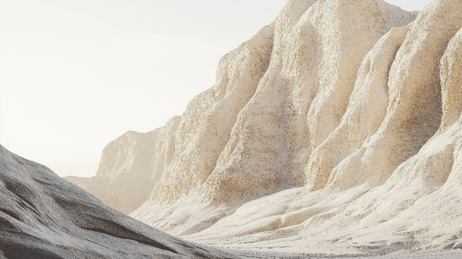 Papier peint paysage aride Dunes et formations rocheuses lumineuses