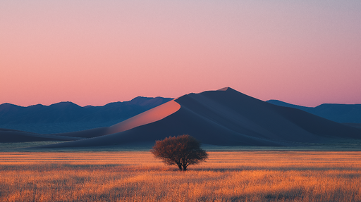 Papier peint paysage désertique Dunes majestueuses sous un ciel pastel