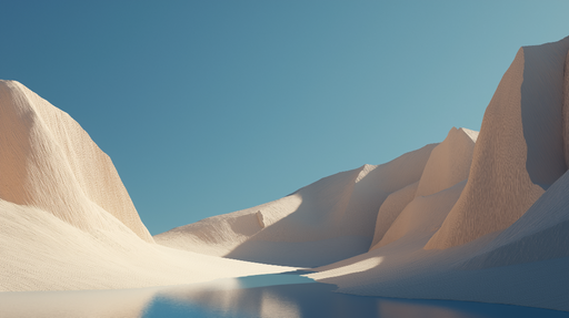 Papier peint paysage désertique Montagnes douces et ciel dégagé