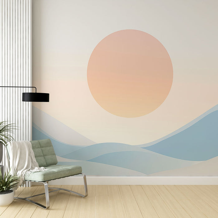 Papier peint paysage marin | Vagues douces au lever du soleil