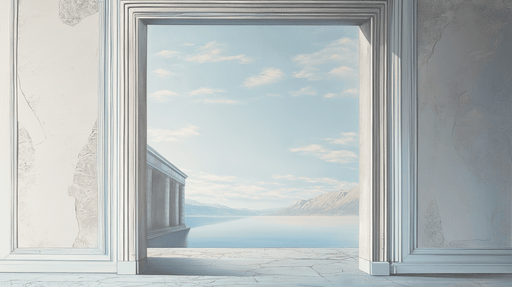 Papier peint paysage maritime Une vue apaisante sur un lac montagneux