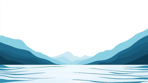 Papier peint paysage montagneux Vagues de bleu et sérénité naturelle