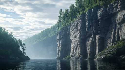 Papier peint paysage naturel Falaises majestueuses et rivières tranquilles