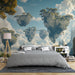 Papier peint paysages fantastiques avec montagnes flottantes et arbres majestueux pour chambre moderne