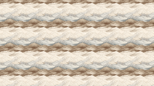 Papier peint paysages montagneux Motif délicat de montagnes en dégradé de couleurs neutres