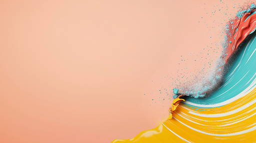 Papier peint peinture abstraite Couleurs vives et fluides