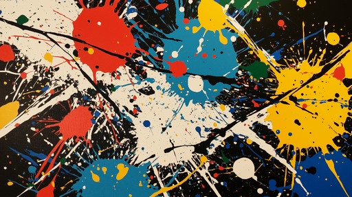 Papier peint peinture abstraite Eclats de couleurs