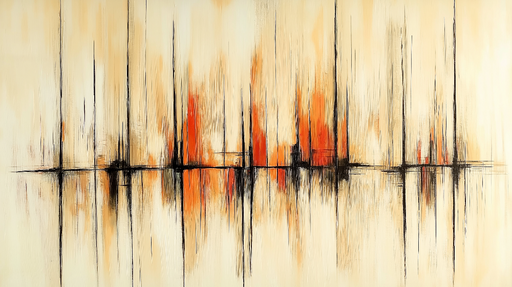 Papier peint peinture abstraite Sismographe