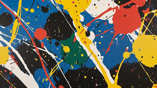 Papier peint peinture abstraite Taches multicolores