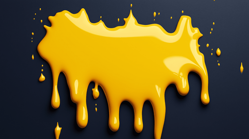 Papier peint peinture jaune Éclaboussure de peinture jaune éclatante sur fond sombre