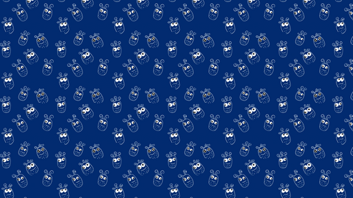 Papier peint personnages amusants Motifs ludiques sur fond bleu marine