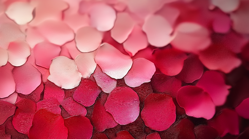 Papier peint pétales de rose Douceur florale en dégradé rose