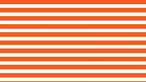 Papier peint petites rayures horizontales Orange sur fond blanc