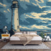 Papier peint océanique avec phare emblématique pour décoration de chambre moderne