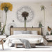 Papier peint floral avec motif délicat de pissenlits en fleurs pour chambre moderne