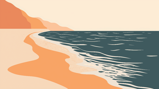 Papier peint plage abstraite Design minimaliste et apaisant