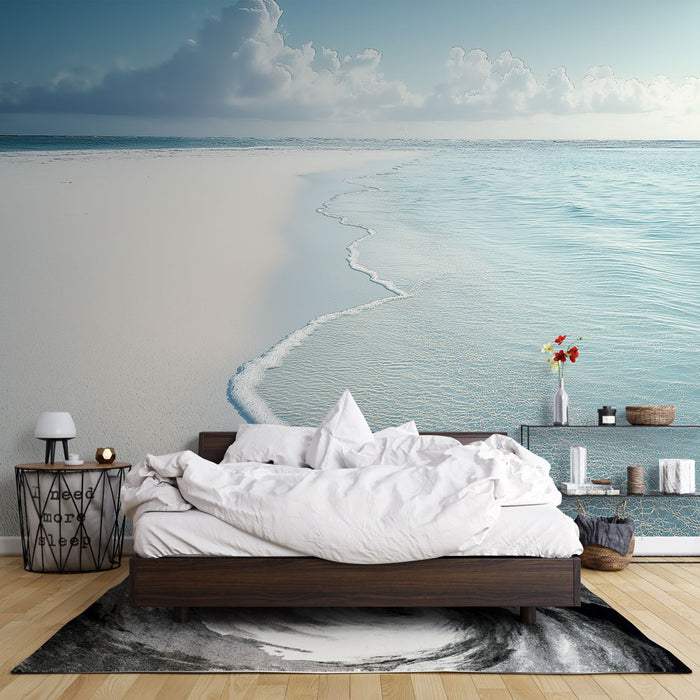 Papier peint plage | Évasion au bord de l'océan avec un sable immaculé