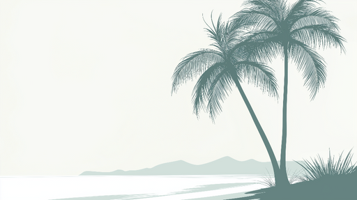 Papier peint plage Palmiers et paysages apaisants