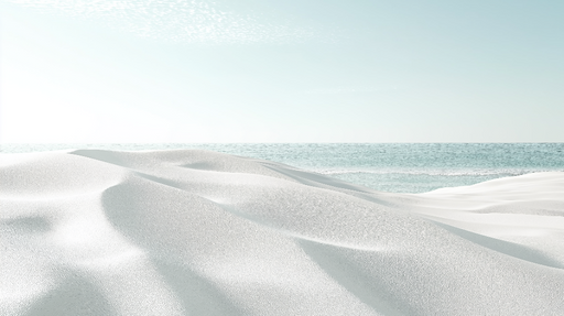 Papier peint plage Sable blanc et océan tranquille