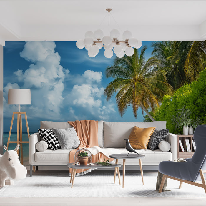 Papier peint plage tropicale | Ambiance apaisante et naturelle