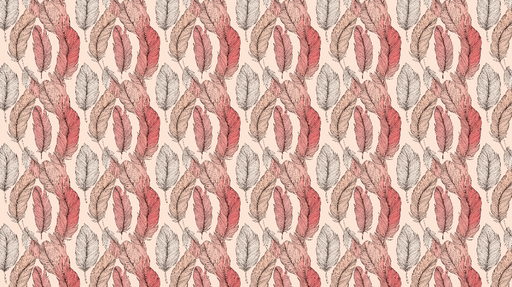 Papier peint plumes Motif de plumes illustrées dans des teintes douces et naturelles