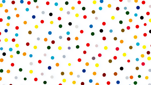 Papier peint pois colorés Un motif ludique de pois multicolores sur fond blanc