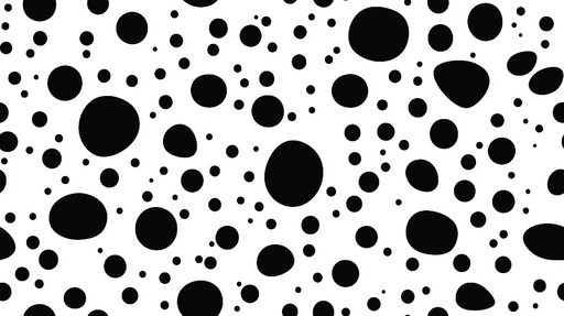 Papier peint pois Motif géométrique contemporain en noir et blanc