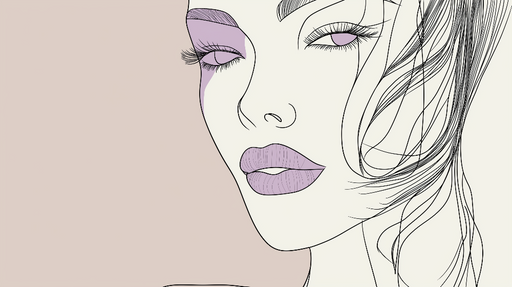 Papier peint portrait Design artistique d'un visage féminin avec des teintes pastel