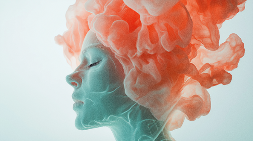 Papier peint portrait Dualite de couleurs