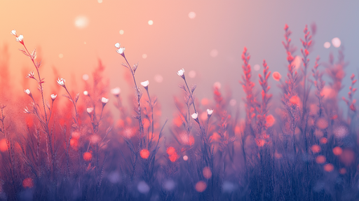 Papier peint prairie Fleurs délicates et ambiance apaisante