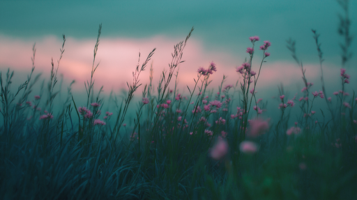 Papier peint prairie Fleurs sauvages délicates dans des tons doux
