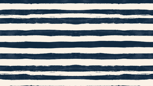 Papier peint rayures horizontales irregulieres Bleu marine et fond blanc
