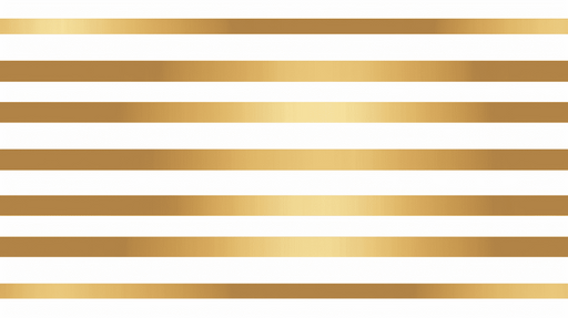 Papier peint rayures horizontales Or et fond blanc