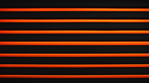 Papier peint rayures horizontales Orange sur fond noir