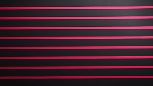 Papier peint rayures horizontales Rose fushia sur fond noir