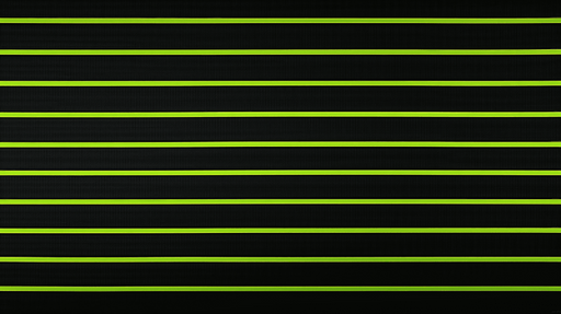 Papier peint rayures horizontales Vert fluo sur fond noir