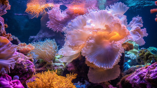 Papier peint récif corallien Plongée sous-marine avec coraux colorés et vivants