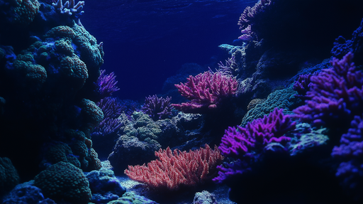 Papier peint récif corallien Vues sous-marines vibrantes de corail coloré