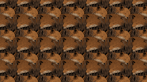 Papier peint renard Motif de renards endormis dans l'herbe