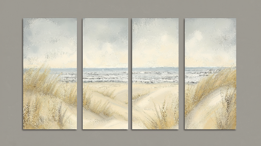 Papier peint rivage Pansels de dunes et océan apaisant