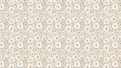 Papier peint rondins Motif naturel de rondins en contours dorés sur fond clair