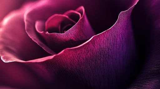 Papier peint rose violet Pétales délicats et dégradés profonds