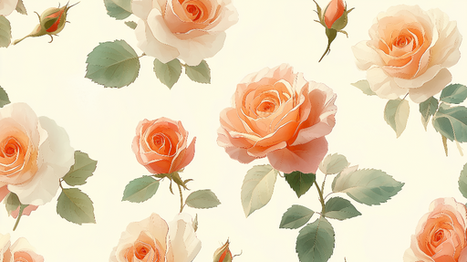 Papier peint roses Élégance et douceur florale