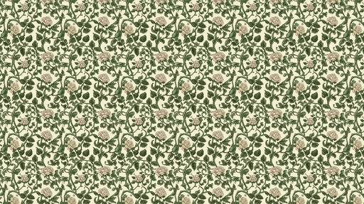 Papier peint roses et feuillage Motif de roses crémeuses avec un feuillage verdoyant