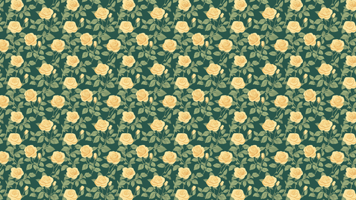 Papier peint roses jaunes Éclat de roses jaunes sur un fond vert profond