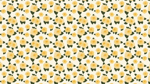 Papier peint roses jaunes Motif floral lumineux avec des roses sur fond crème