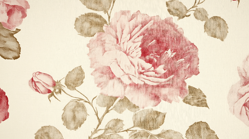 Papier peint roses pastel Grandes fleurs roses sur fond clair